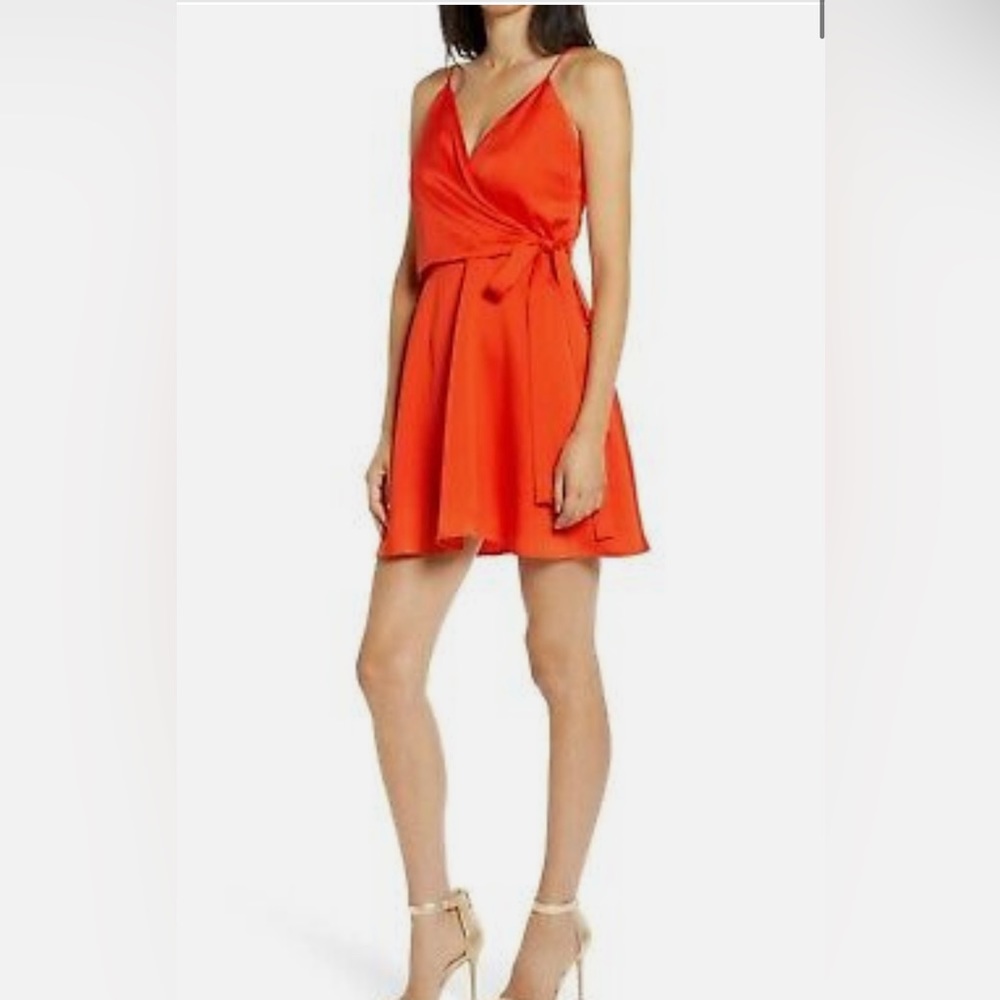 Wayf Amery faux warp mini dress from revolve